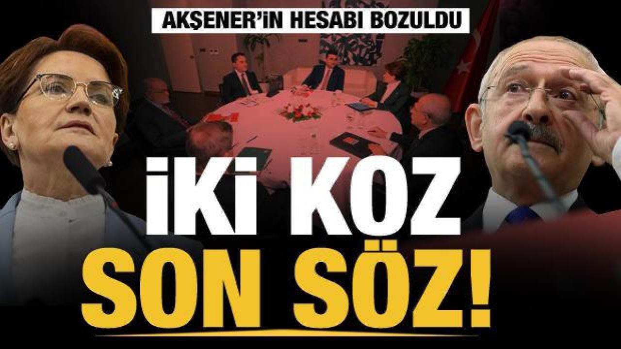 İki koz, son söz! 6'lı masada dengeler değişti