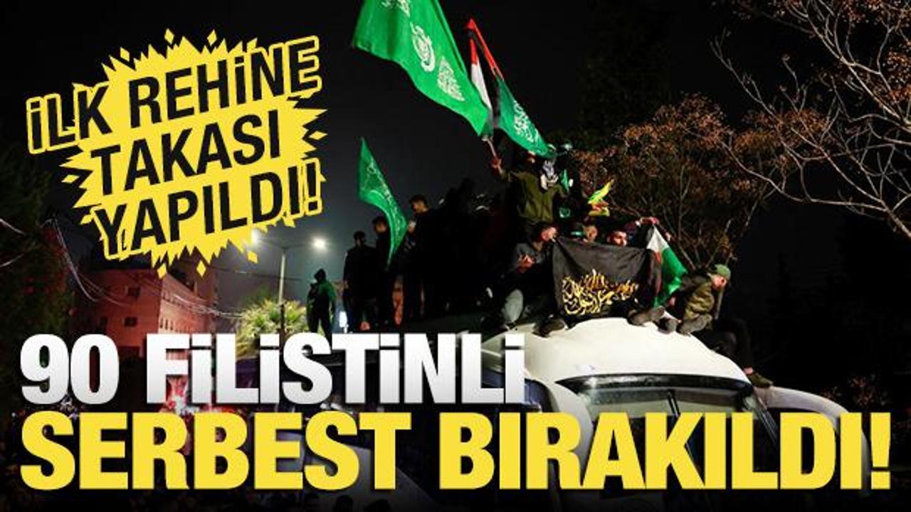 İlk rehine takası yapıldı! İsrail 90 Filistinliyi serbest bıraktı