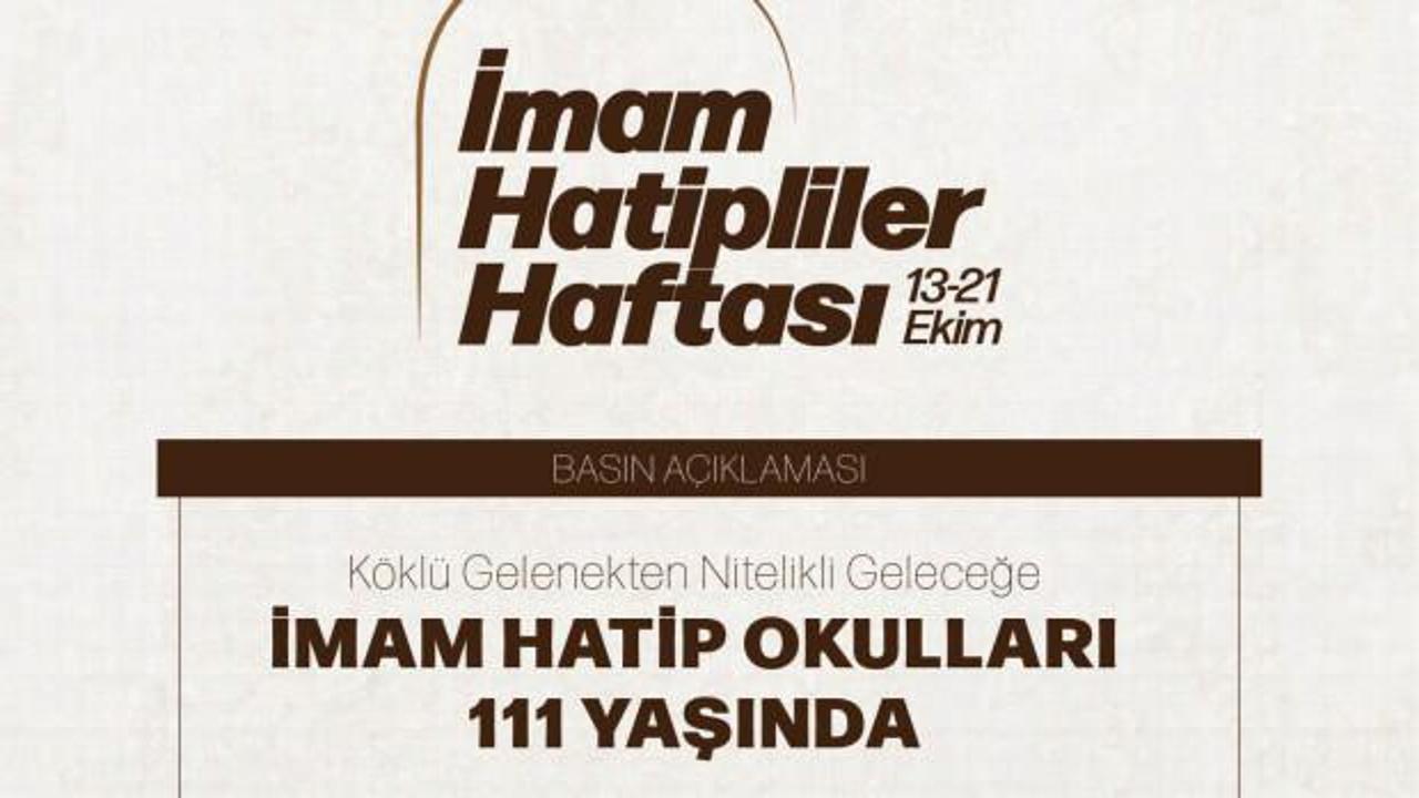 İmam hatip okulları 111 yaşında!