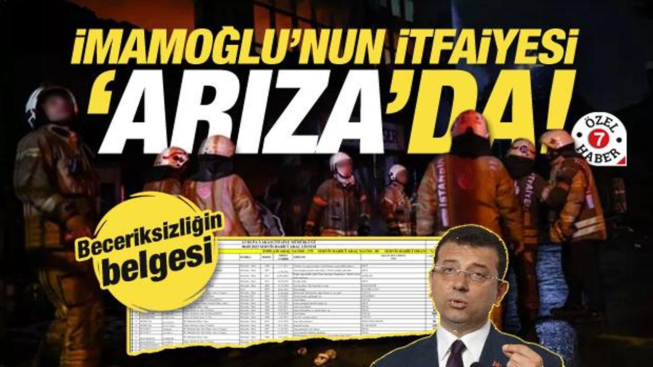 İmamoğlu itfaiyeyi de arızaya çıkardı! Araçların 4’te 1’i serviste yatmış