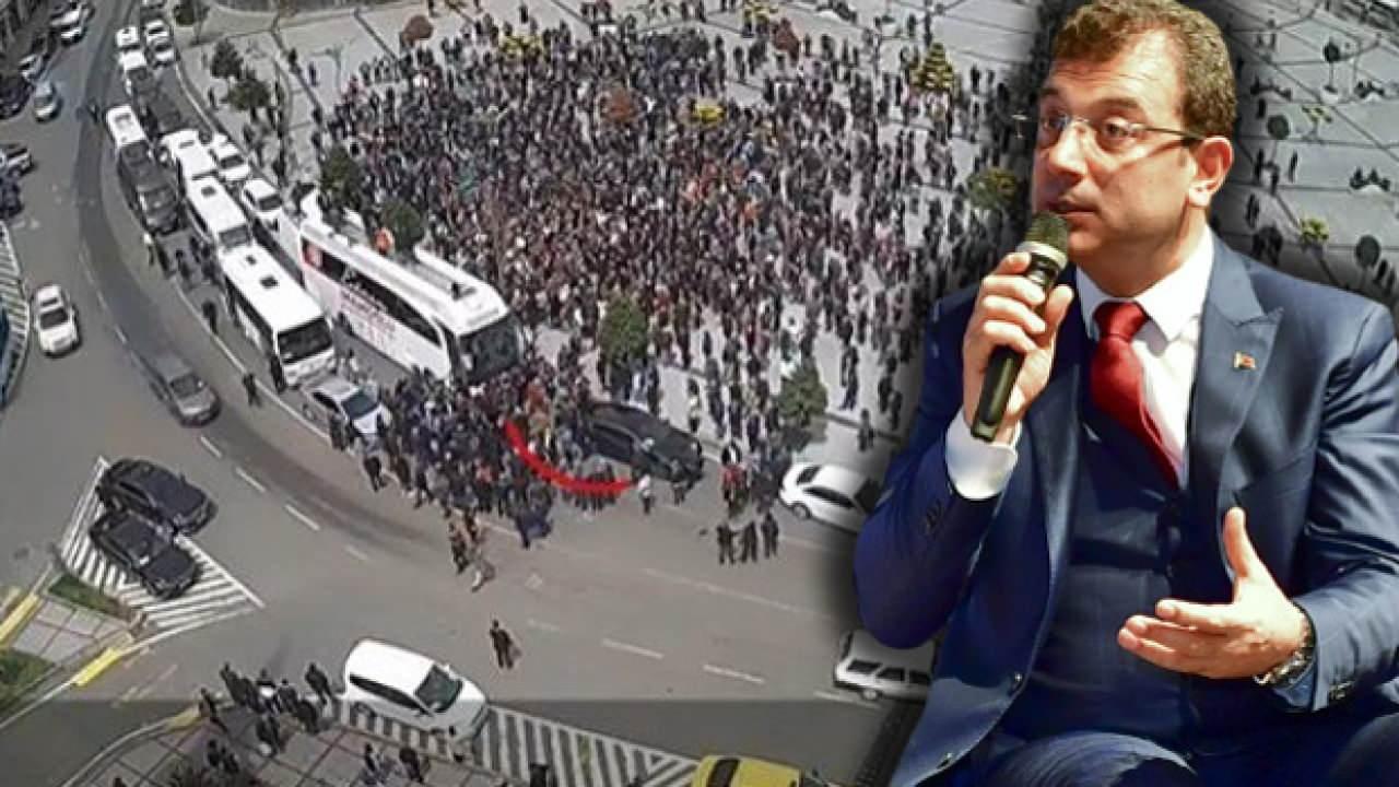 İmamoğlu'nun mitinginde 