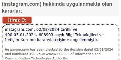 Instagram'a erişim engeli 