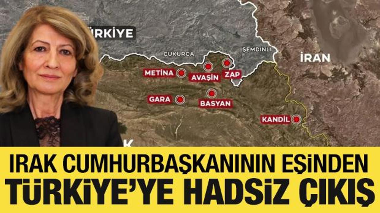 Irak Cumhurbaşkanı Reşid'in eşinden Türkiye’ye hadsiz çıkış