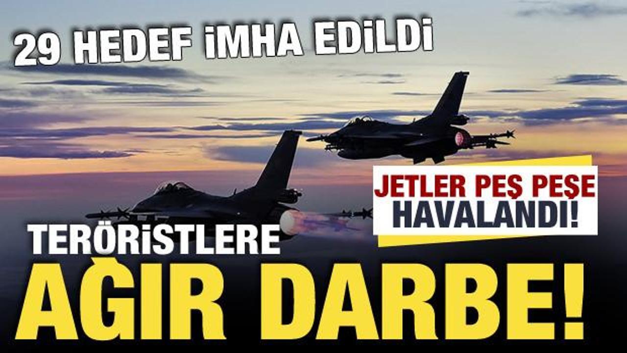 Irak ve Suriye'nin kuzeyine hava harekatı: 29 hedef imha edildi