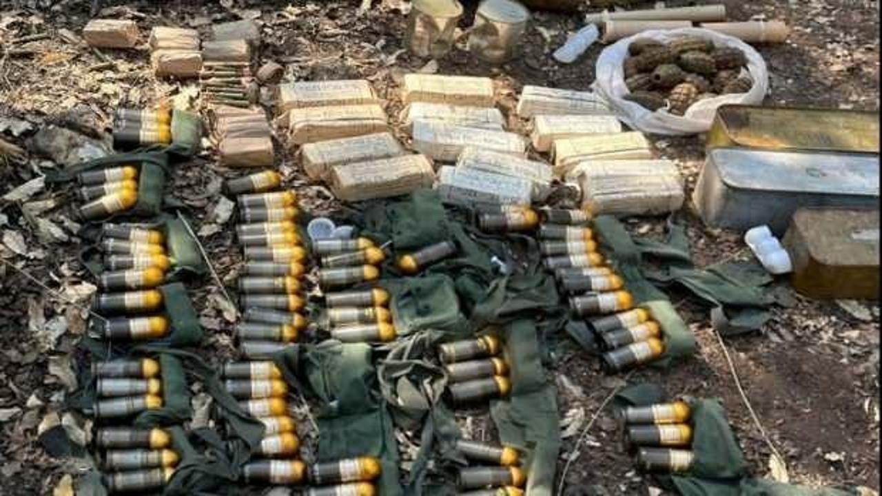 Irak'ın kuzeyinde terör örgütü PKK'ya ait silah ve mühimmat ele geçirildi