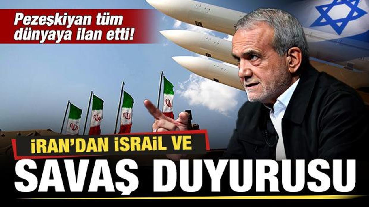 İran'dan son dakika savaş duyurusu! Pezeşkiyan tüm dünyaya ilan etti: İsrail'e...