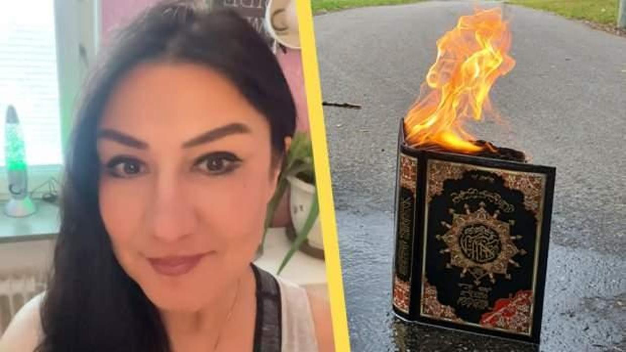 İranlı kadın, polis korumasında Kur'an-ı Kerim yaktı