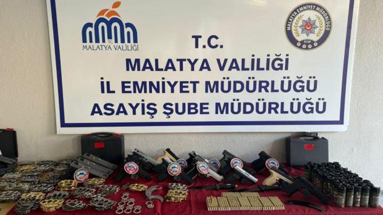 İş yeri değil sanki cephanelik! Malatya'da ruhsatsız 20 silah ele geçirildi