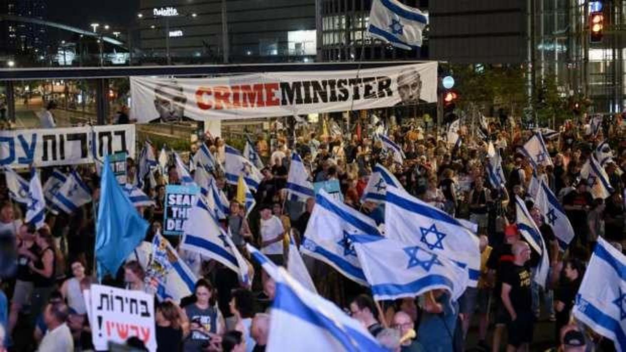 İsraiilliler yine sokaklarda! Netanyahu'ya ihanet suçlaması