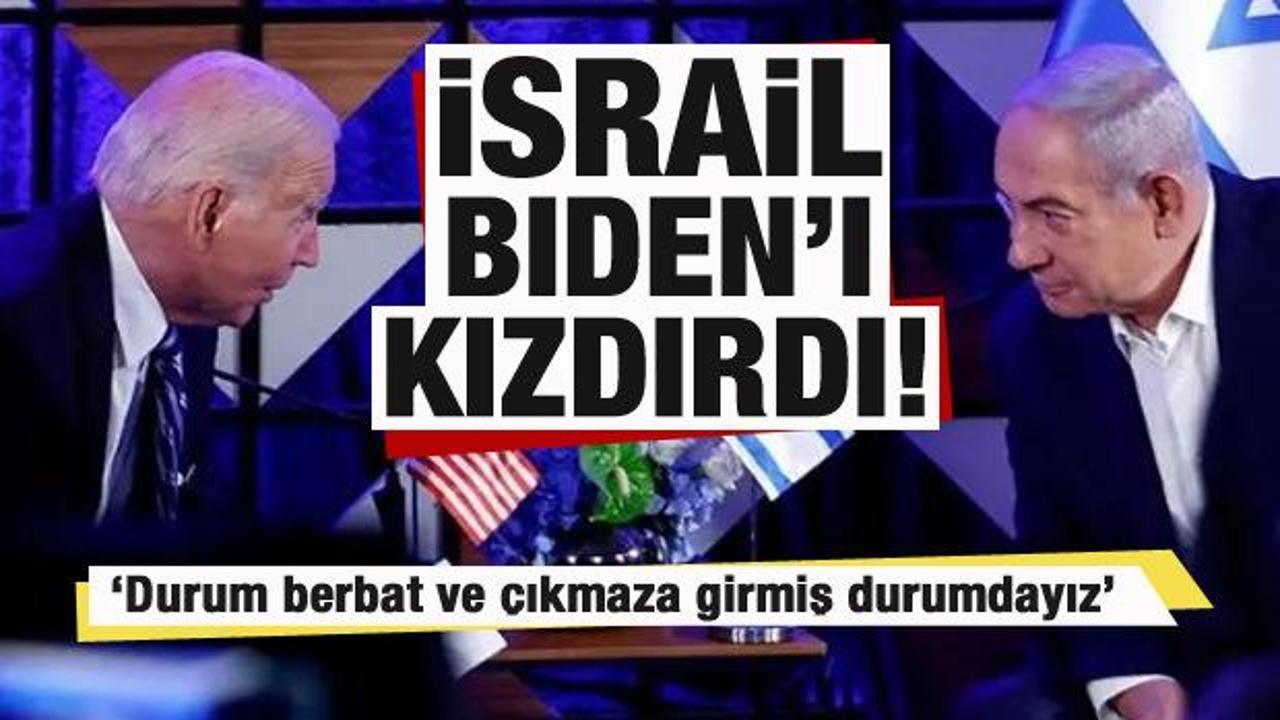 İsrail Biden'ı kızdırdı! Durum berbat ve çıkmaza girmiş durumdayız
