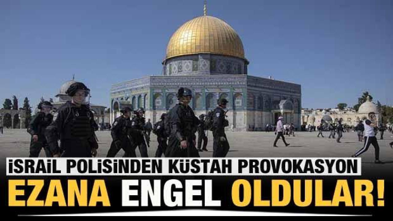 İsrail polisi, cumhurbaşkanının konuşması için Mescid-i Aksa'da yatsı ezanına engel oldu