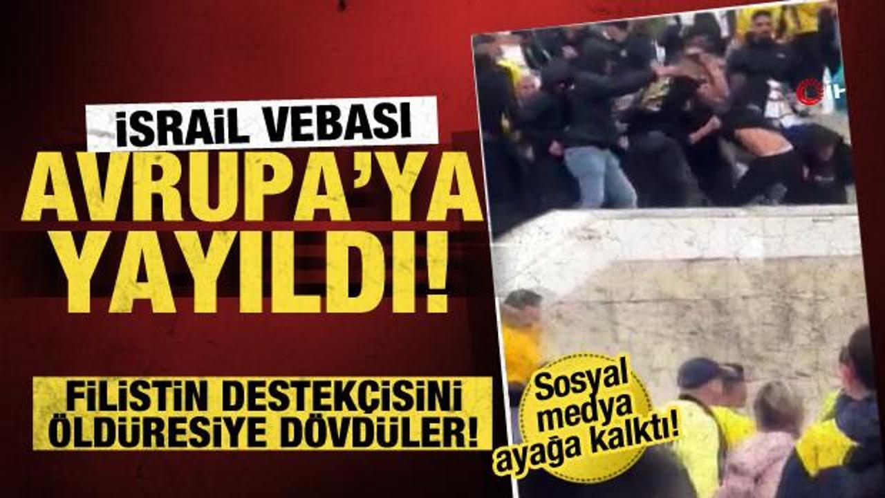 İsrail saldırganlığı Avrupa'ya yayıldı! Filistin destekçisini öldüresiye dövdüler