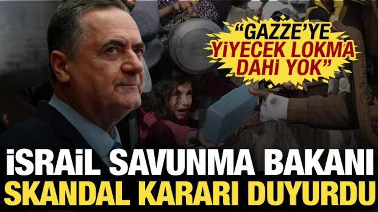 İsrail Savunma Bakanlığı Gazze'ye yapılan insani yardımların kesileceğini açıkladı!