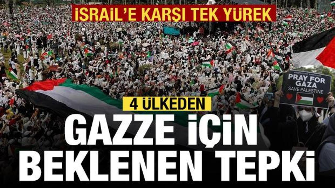 İsrail'e karşı tek yürek: Dünya müslümanları Gazze için toplandı