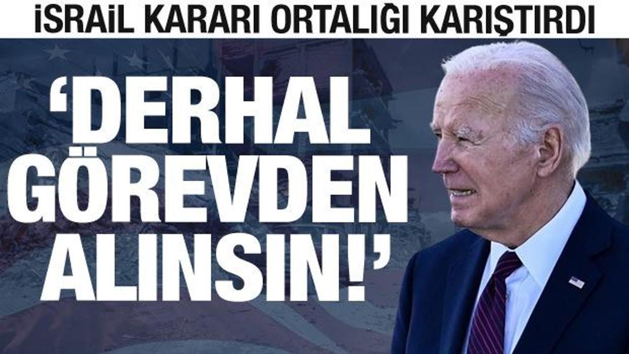 İsrail'e silah sevkiyatı kararı ABD'yi karıştırdı: Biden görevden alınsın