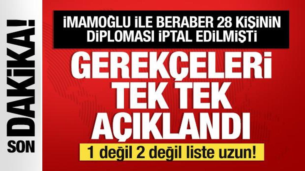 İstanbul Üniversitesi'nin diploma iptaline ilişkin gerekçeleri ortaya çıktı