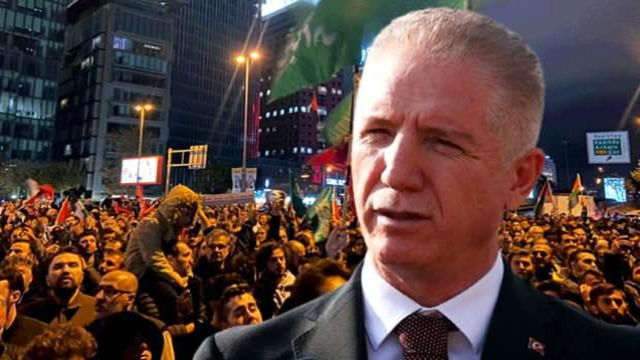 İstanbul Valisi Gül'den protesto açıklaması: Katil arayan İsrail'e baksın!