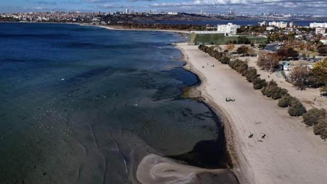 İstanbul'da deniz suyu çekildi! Korkutan görüntüler...