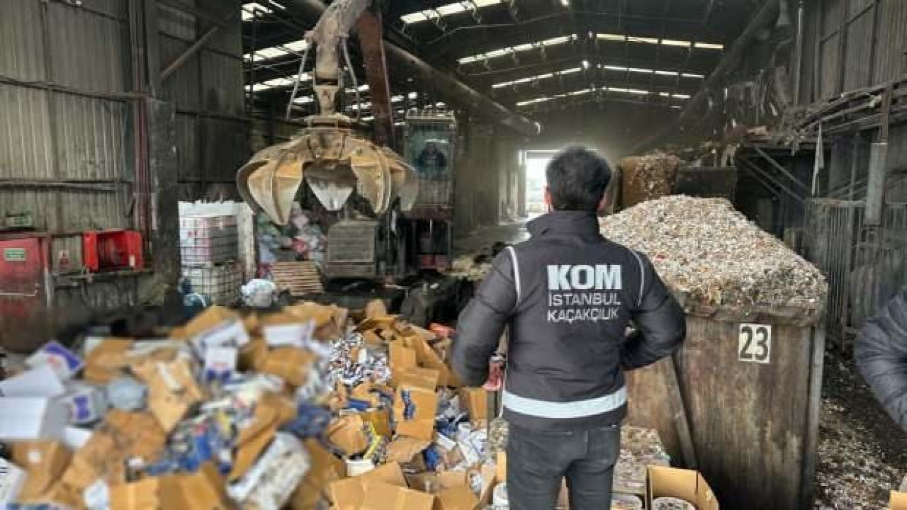 İstanbul'da son 7 ayda 110 ton kaçak sigara, alkol ve tütün ele geçirildi