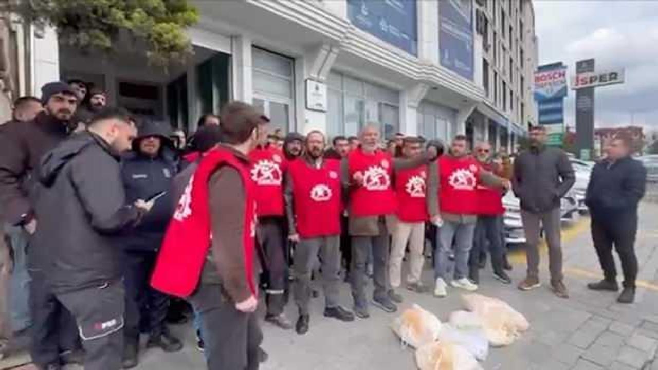 İstanbul'da su ve doğal gaz sayaçlarını okuyan işçilerden eylem