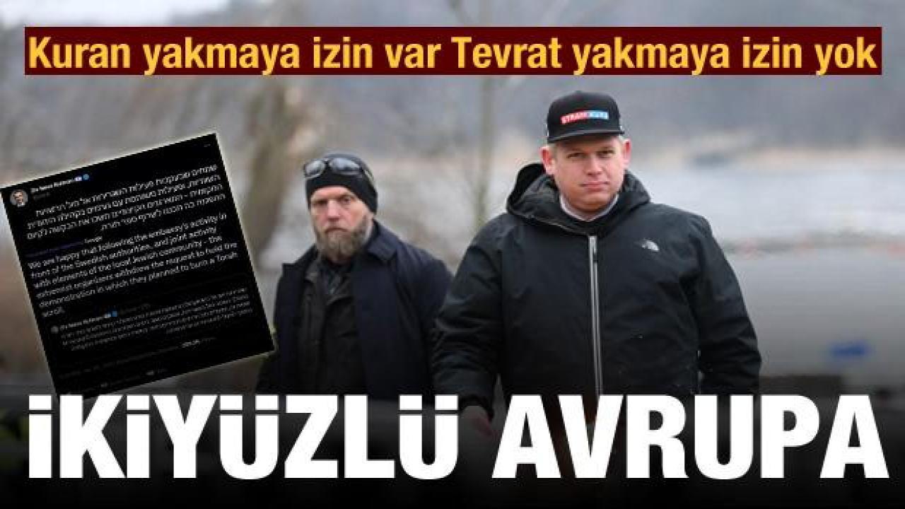 İşte Avrupa ikiyüzlülüğü: Kuran yakmaya izin var Tevrat yakmaya izin yok