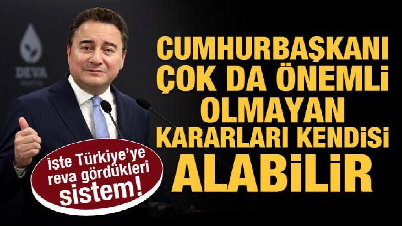 İşte Türkiye'ye reva gördükleri sistem! 'Cumhurbaşkanı bazı kararları kendisi alabilir'