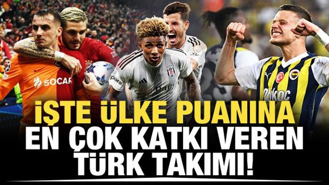 İşte ülke puanına en çok katkı veren takım!