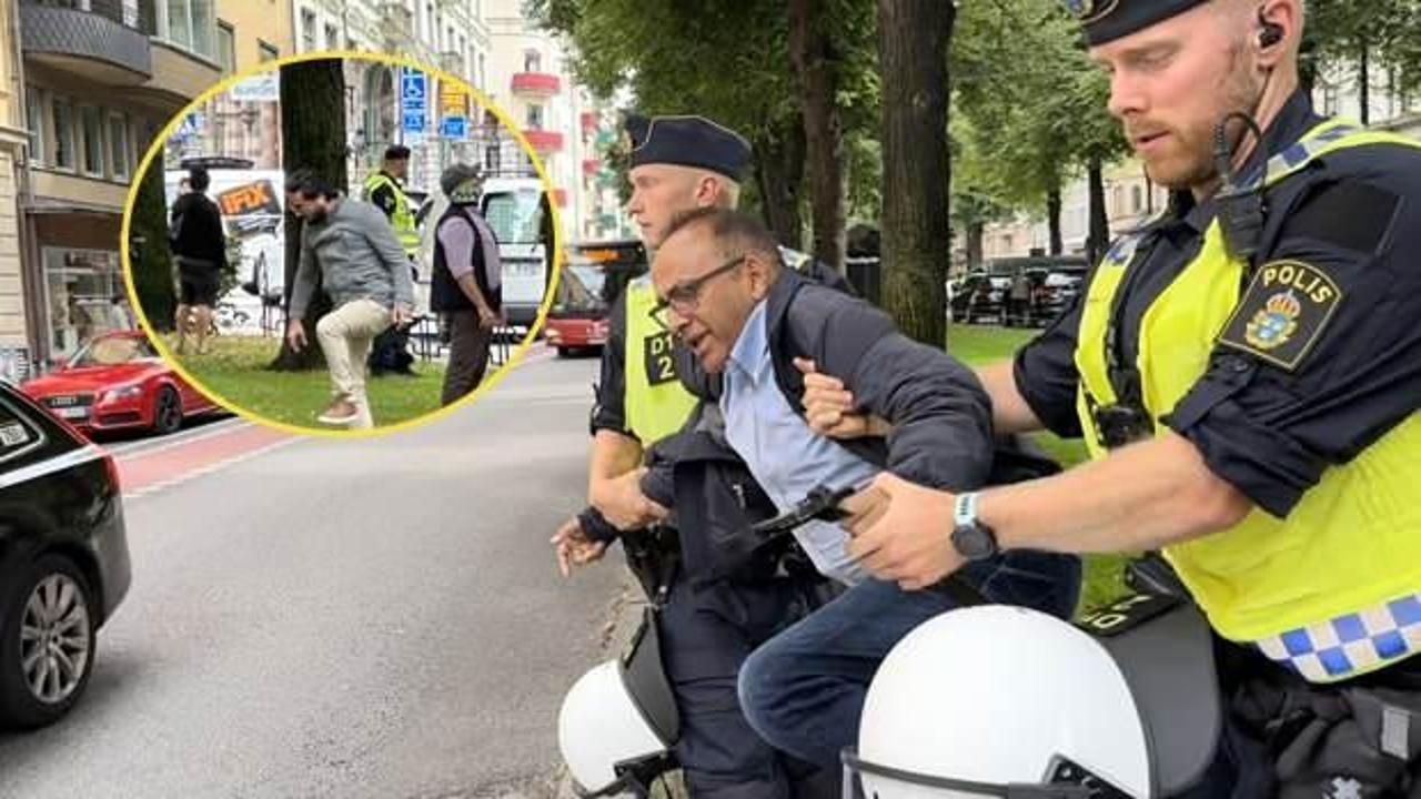 İsveç'te Kur'an-ı Kerim yakılmasını engellemeye çalışan Pakistanlıya sert müdahale!