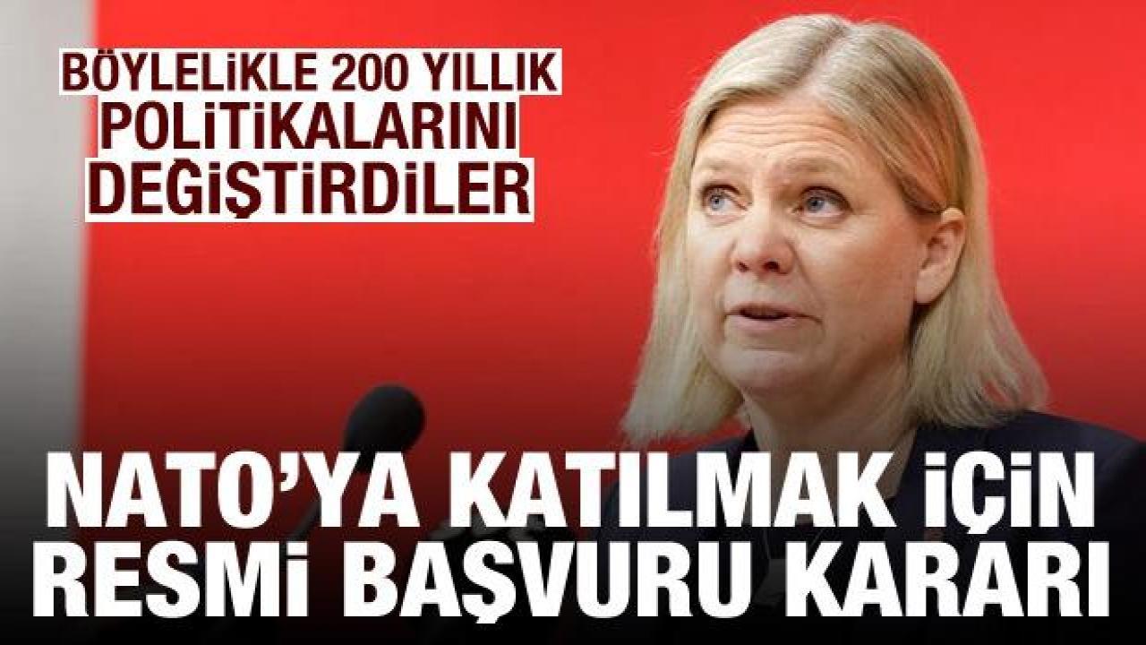 İsveç'ten NATO'ya üyelik başvurusu için resmi karar