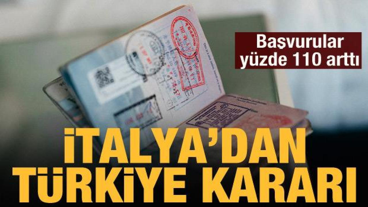 İtalya, Türkiye'nin vize talebini ek önlemlerle karşılayacak