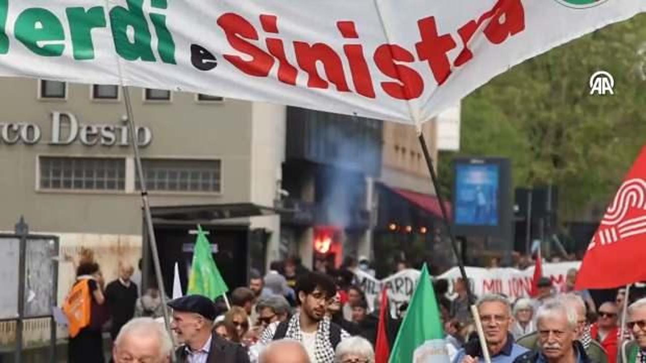 İtalya'da Filistin'e destek gösterisine polis müdahalesi!