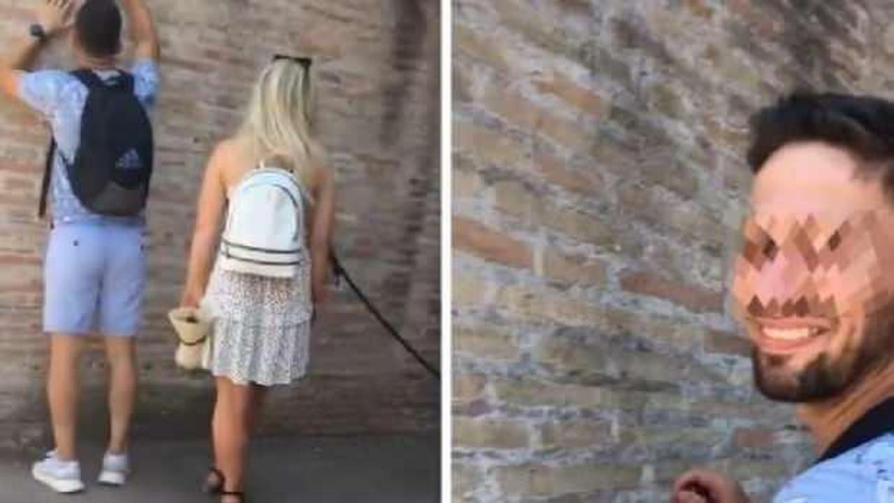 İtalya’daki Kolezyum’a isim kazıyan turistin kimliği tespit edildi