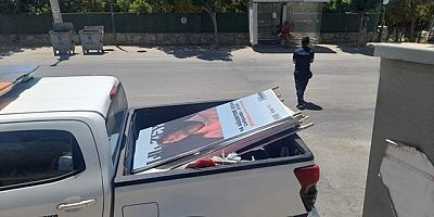 İzinsiz Asılan Afişler Toplanıyor