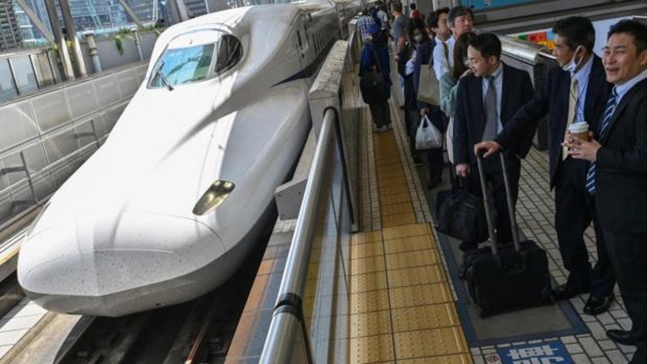 Japonya'da yolcu treninde yılan paniği