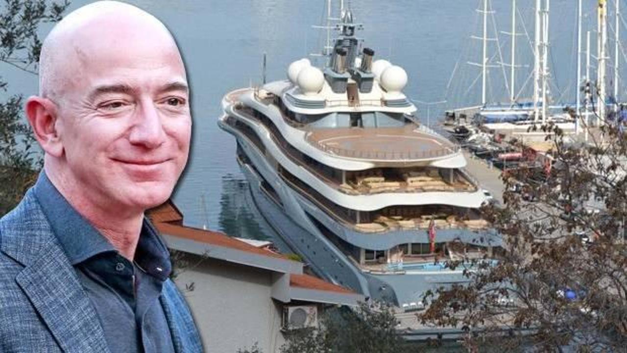 Jeff Bezos'un ultra lüks yatı Fethiye'de! 600 bin litre yakıt aldı