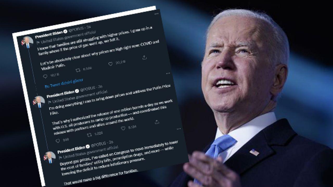 Joe Biden: Enflasyonun ve akaryakıt fiyatlarının artışının sorumlusu Putin