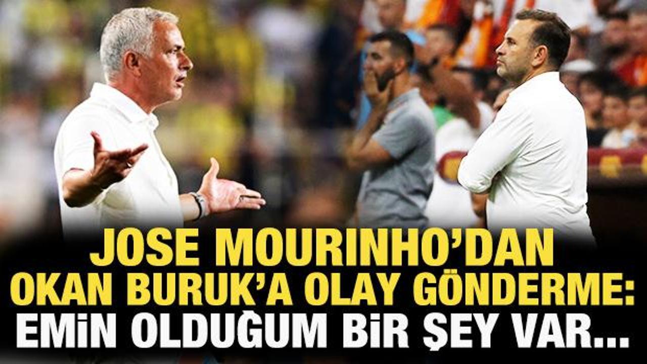 Jose Mourinho'dan Okan Buruk'a olay gönderme!