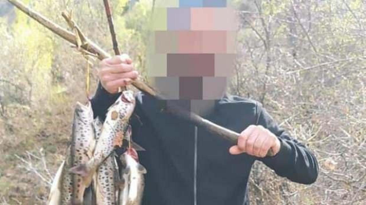 Kaçak balık avlayan kişiye 2 bin 525 lira ceza