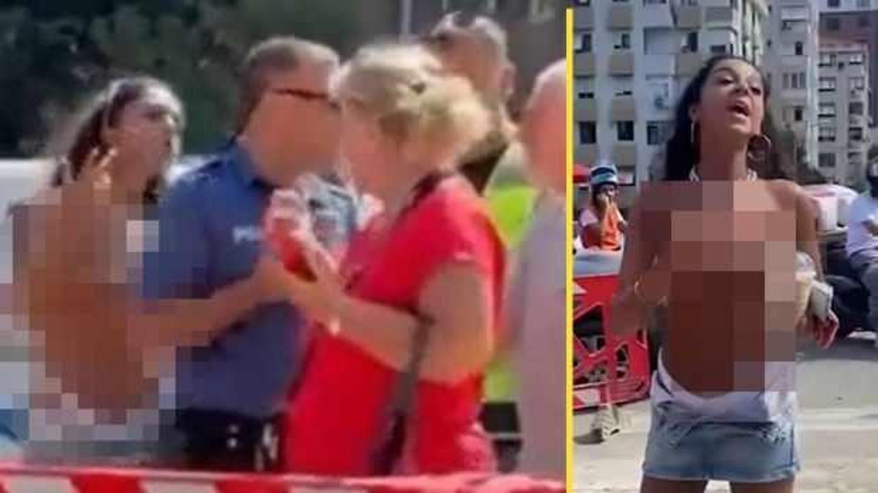 Kadıköy'de mayo ile hayasızca görüntüler veren Melisa A'ya kitap okuma yükümlülüğü