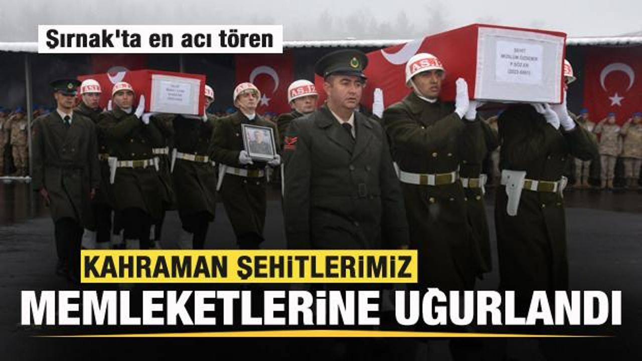 Kahraman şehitlerimiz memleketlerine uğurlandı