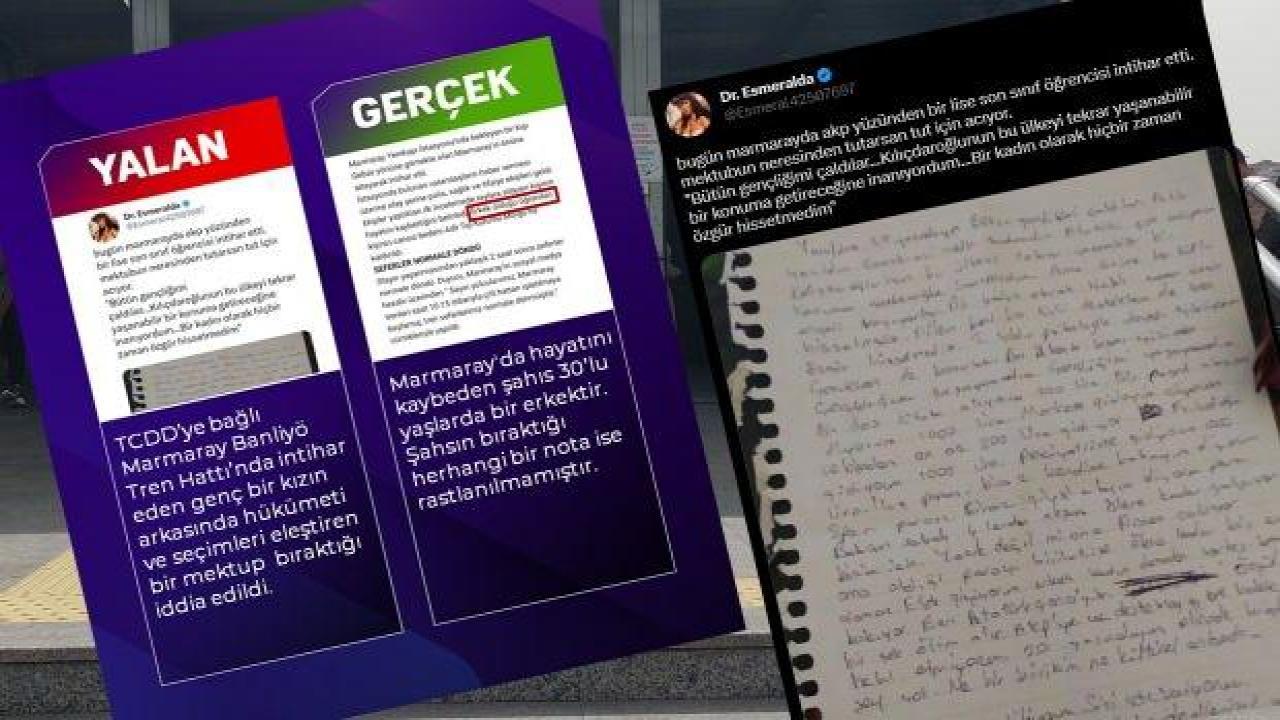 Kahreden intiharın ardından hükümeti ve seçimleri eleştiren mektup yalanı
