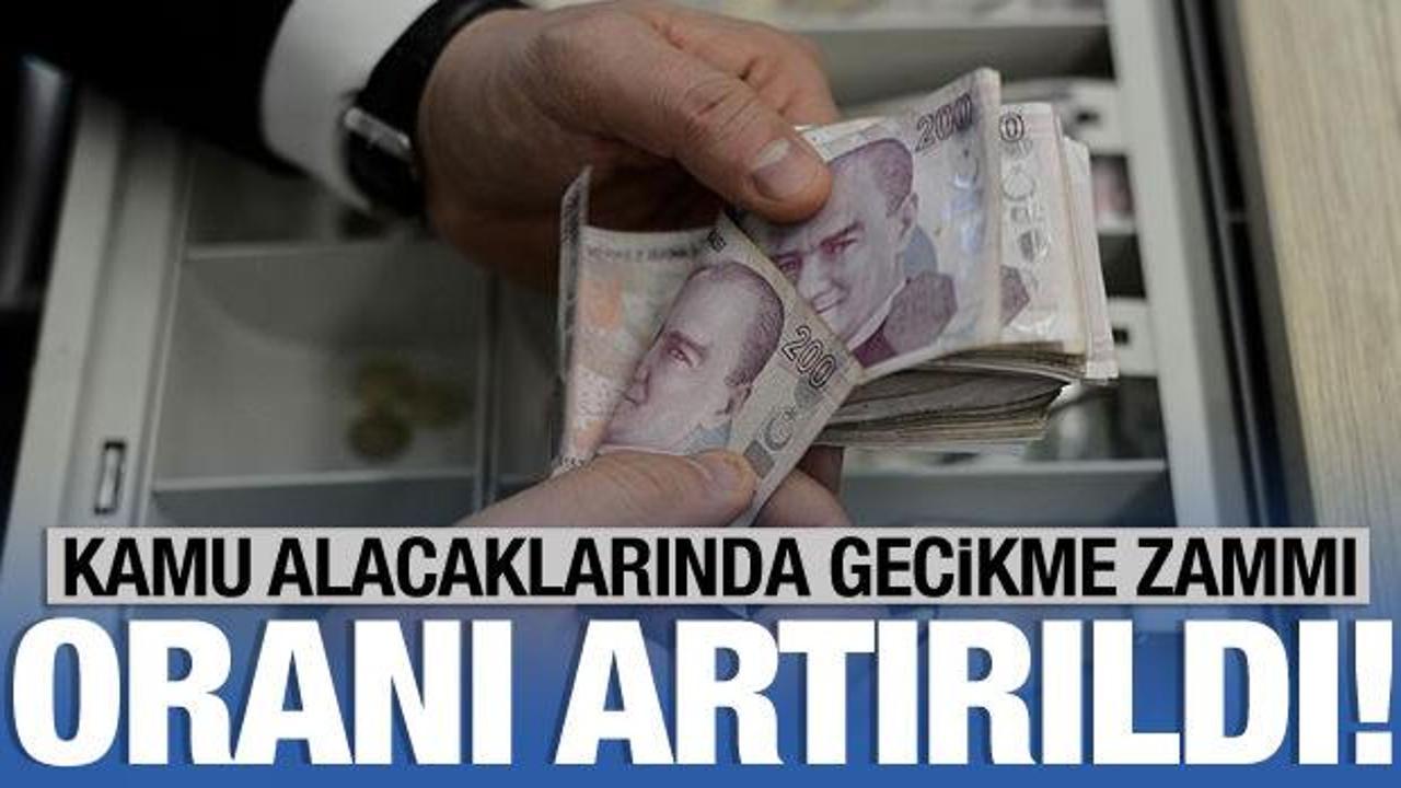 Kamu alacaklarında gecikme zammı oranı yüzde 3,5'e yükseltildi