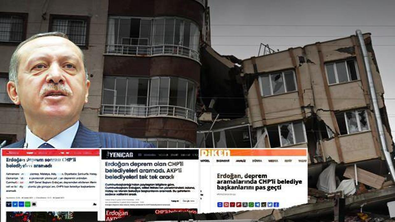Kaos için can atıyorlar: ‘Erdoğan CHP’li belediyeleri aramadı’ yalanı!