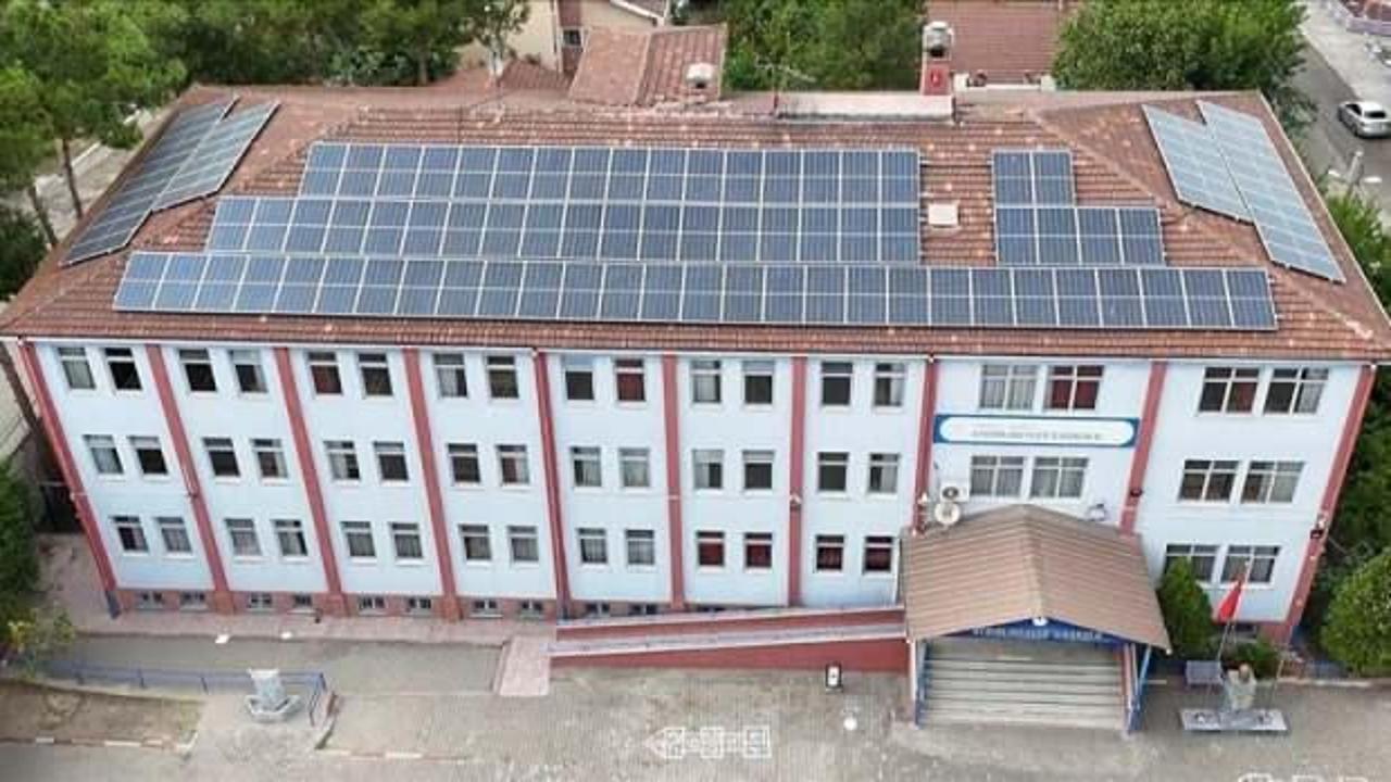 Karabük'te bir ilkokulun elektrik ihtiyacı güneş panelleriyle karşılanıyor