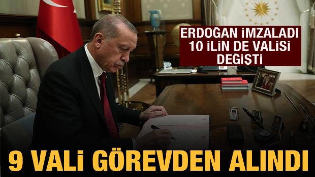 Kararname yayımlandı: 9 vali görevden alındı, 10 ilin valisi değişti