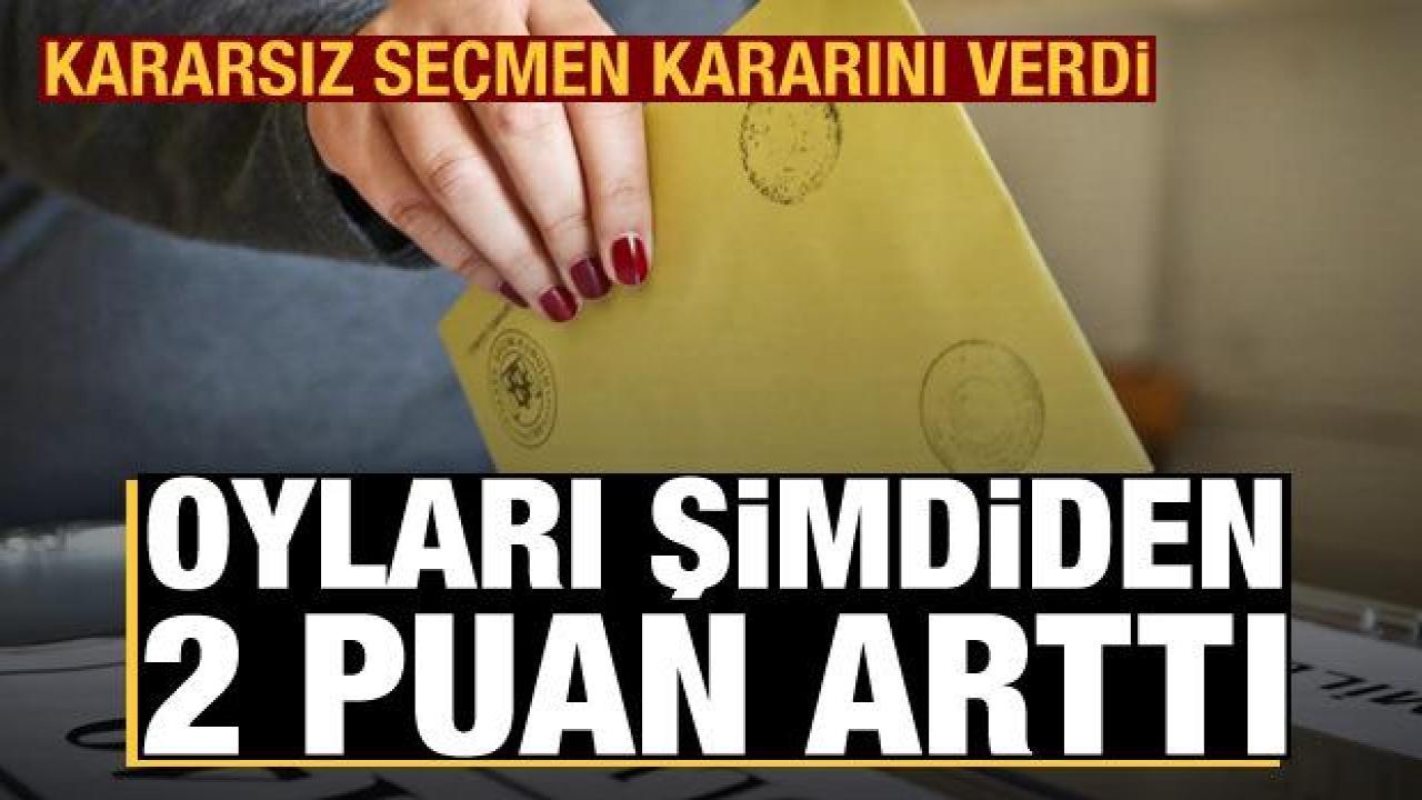 Kararsız seçmenin tavrı belli oluyor: AK Parti'nin oyları şimdiden 2 puan arttı