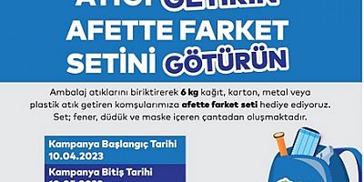  Kartal Belediyesi’nden ‘Atığı Getirin, Afette Farket Setini Götürün’ Kampanyası