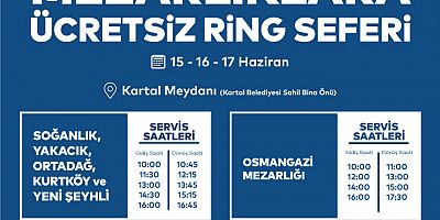 Kartal Belediyesi'nden Kurban Bayramı'nda Mezarlıklara Ücretsiz Ulaşım Hizmeti