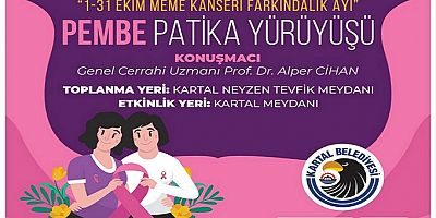 Kartal Belediyesi’nden Meme Kanserine Farkındalık Yürüyüşü 