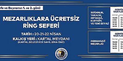 Kartal Belediyesi’nden Mezarlıklara Ücretsiz Ulaşım Hizmeti 